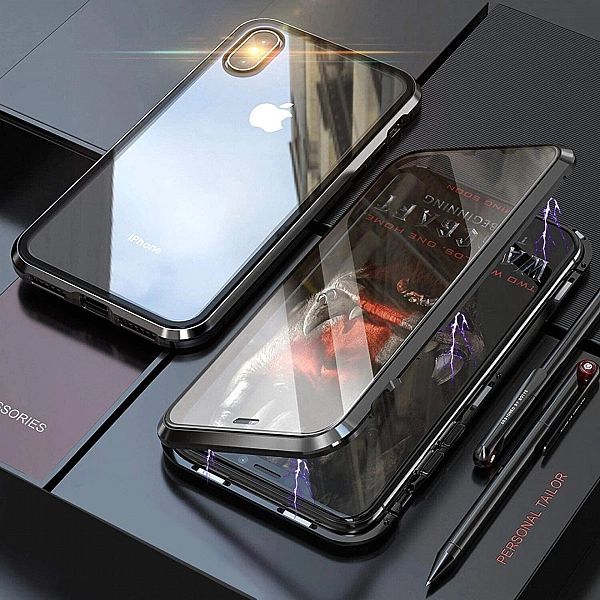 Etui Magnetyczne Szkło 360° do iPhone X/ XS