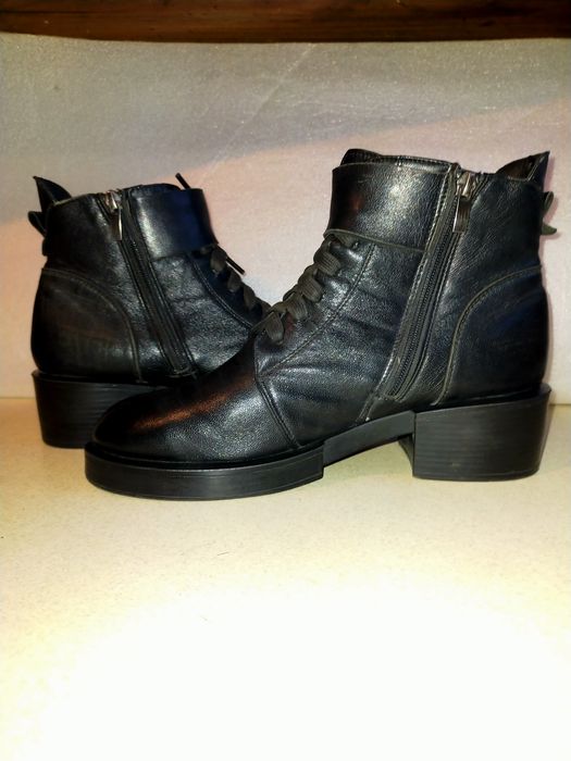 Buty zimowe trzewiki kozaki trapery skórzane GG  39