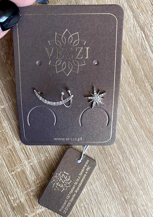 Kolczyki nausznice wieczorowe