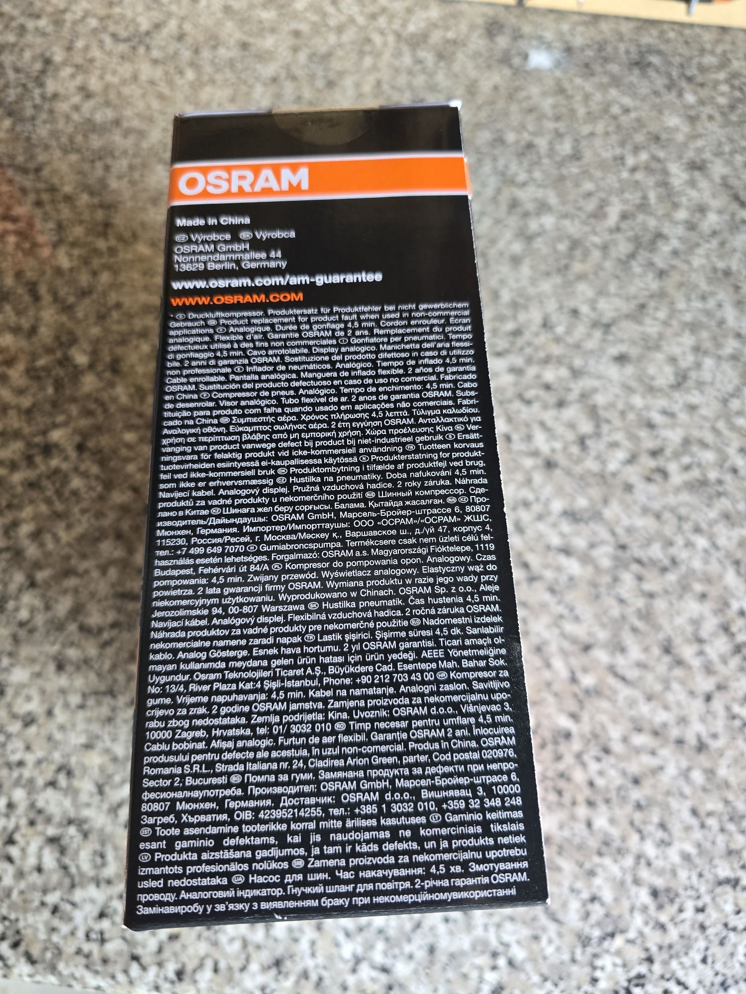 Novo - Selado - Com Garantia - Osram Compressor Analógico 200 Psi / 12
