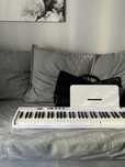 Białe składane pianino cyfrowe keyboard elektroniczny przenośne