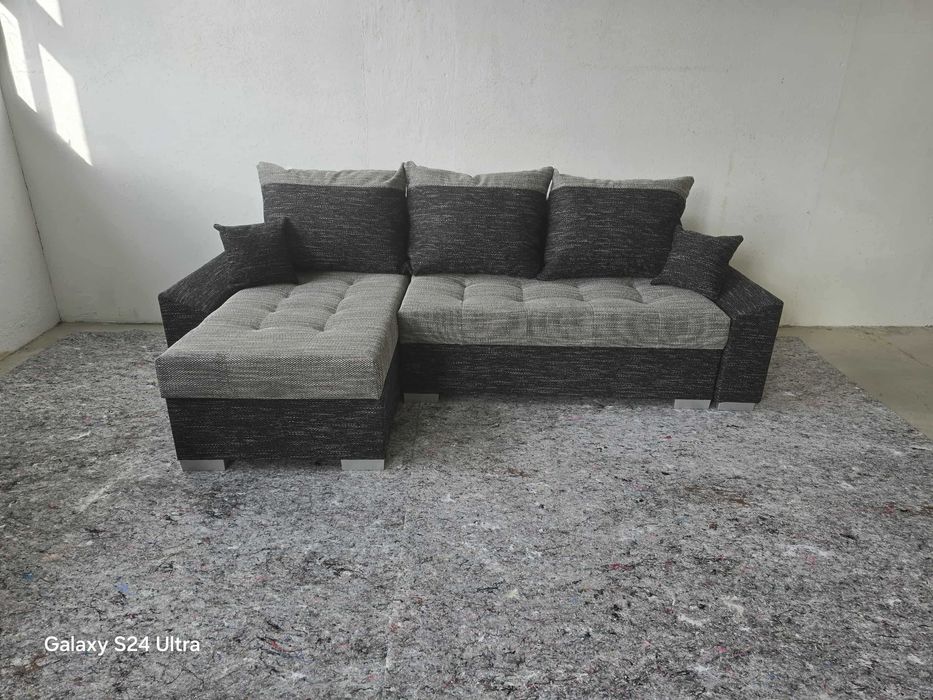 Narożnik MATEO z boczkami. Kanapa rozkładana z funkcją spania