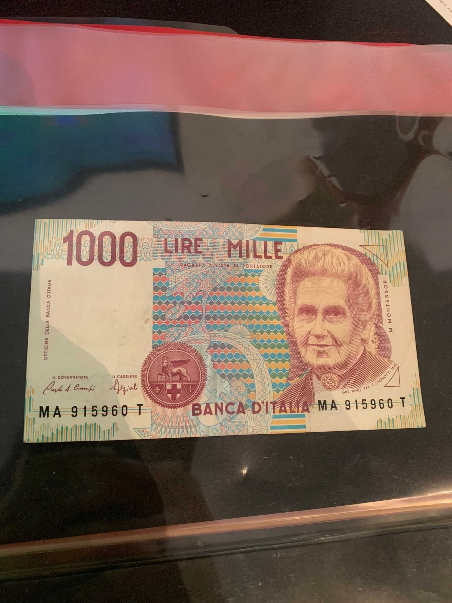 Nota 1000 Lire Mille (Itália) 1990