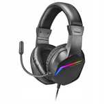 słuchawki nauszne mars gaming mh122 czarne mikrofon oświetlonie rgb