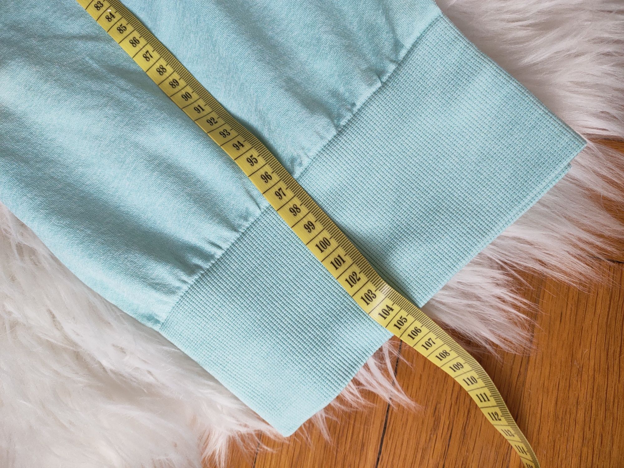 Legginsy treningowe do ćwiczeń turkusowe wysoki stan xl