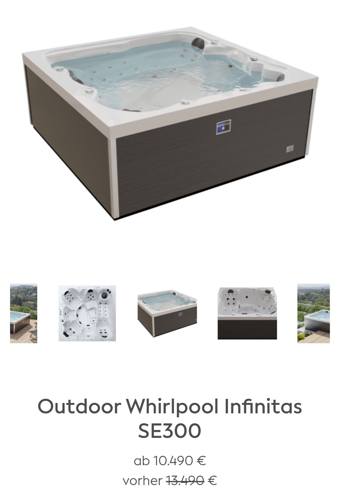 Jacuzzi ogrodowe Made in Germany na zewnątrz infinitas SE 300