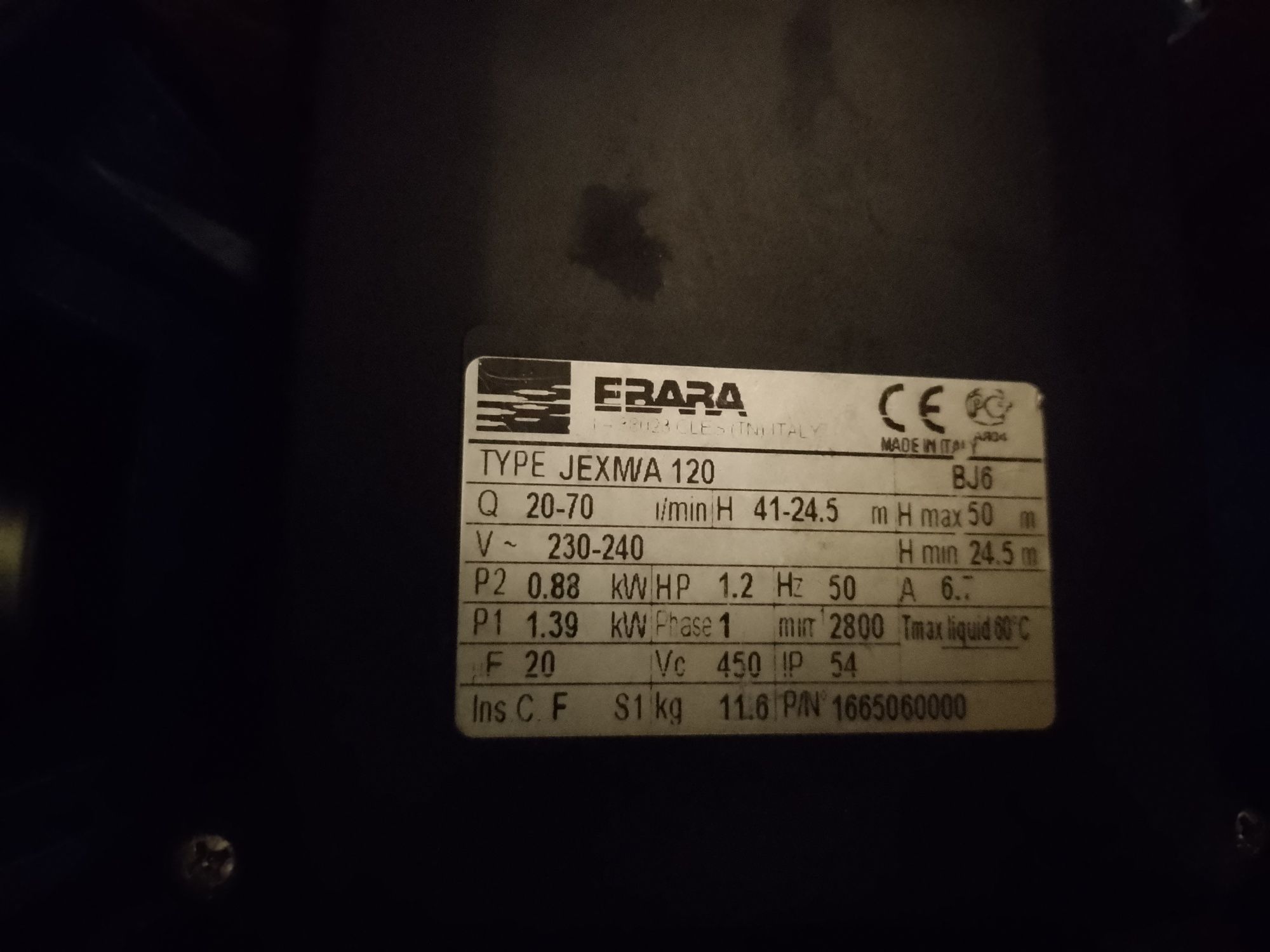 Pompa samossąca EBARA JEXM/A 120