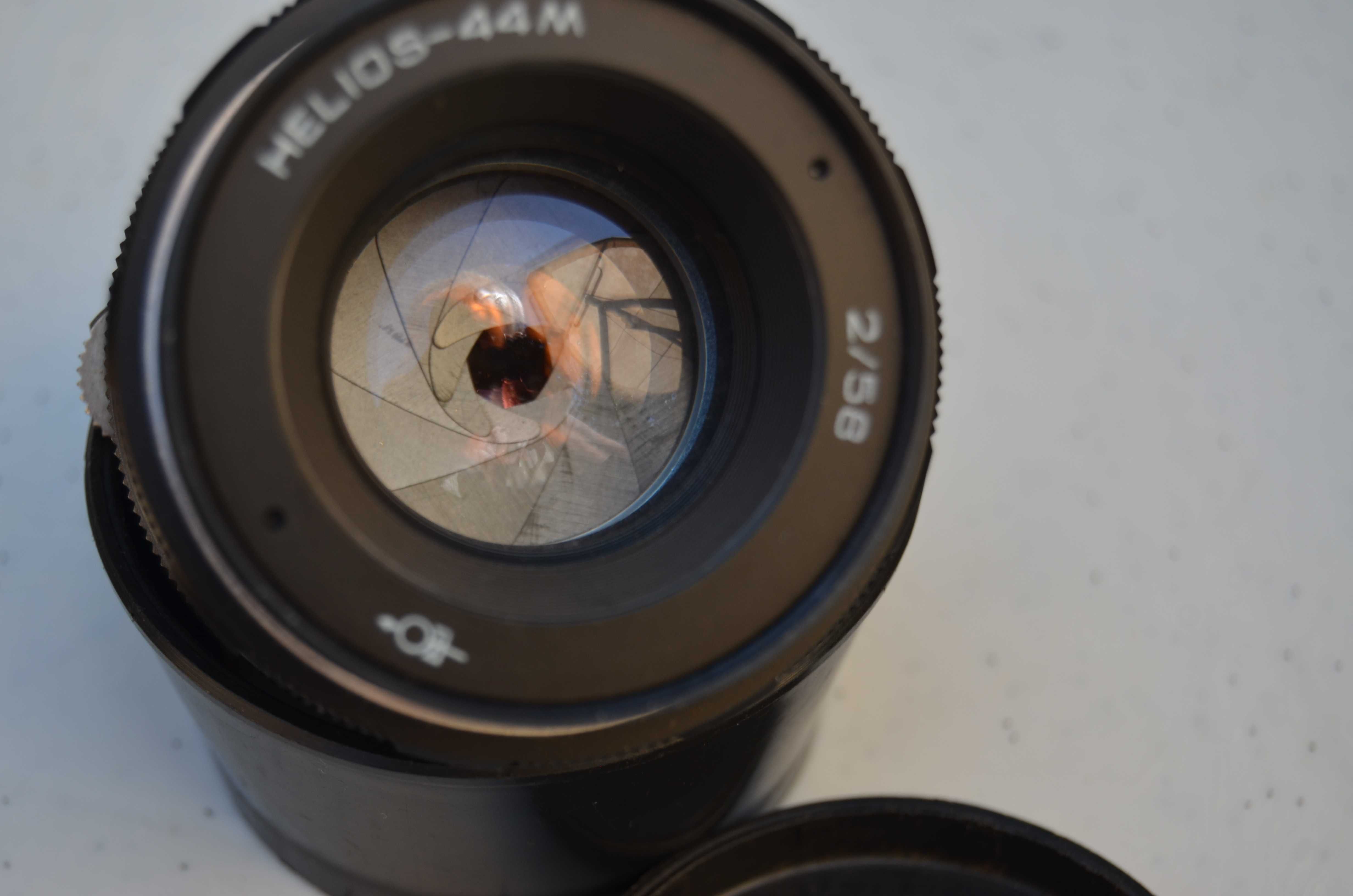 Объектив HELIOS - 44 M с адаптером для Nikon + бленда.