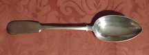 Серебряная столовая ложка, 1899-1908 г. г., 84 проба, 65 г, 22 см