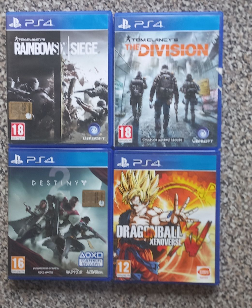 Dragon ball xenoverse/The division/Rainbow six/Destiny 2 Playstation 4