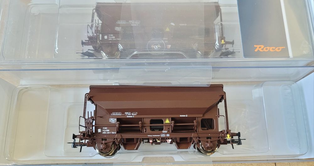 Roco 76022 QBB zestaw 2 wagonów z uchylnym dachem h0 1:87 nie PKP Tdds