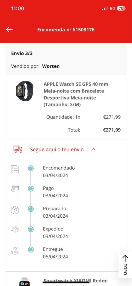 Apple Watch SE GPS 40mm