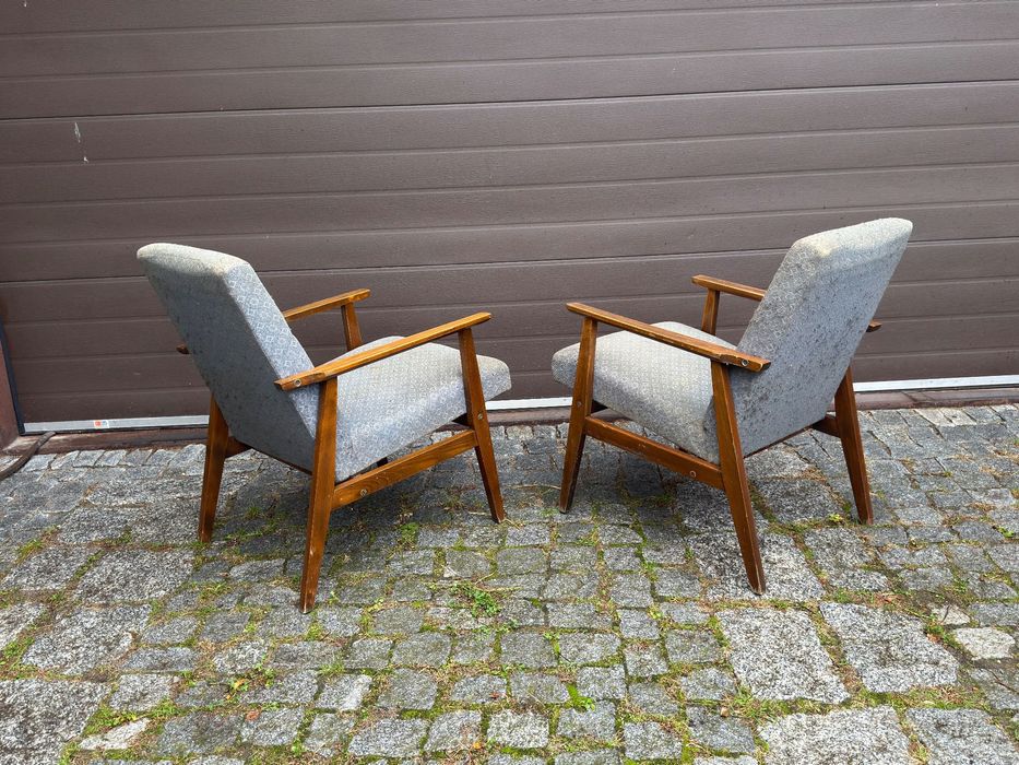 Polskie fotele vintage PRL do odnowienia