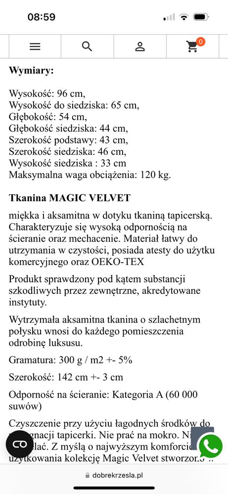 Dwa czarne hokery stan idealny