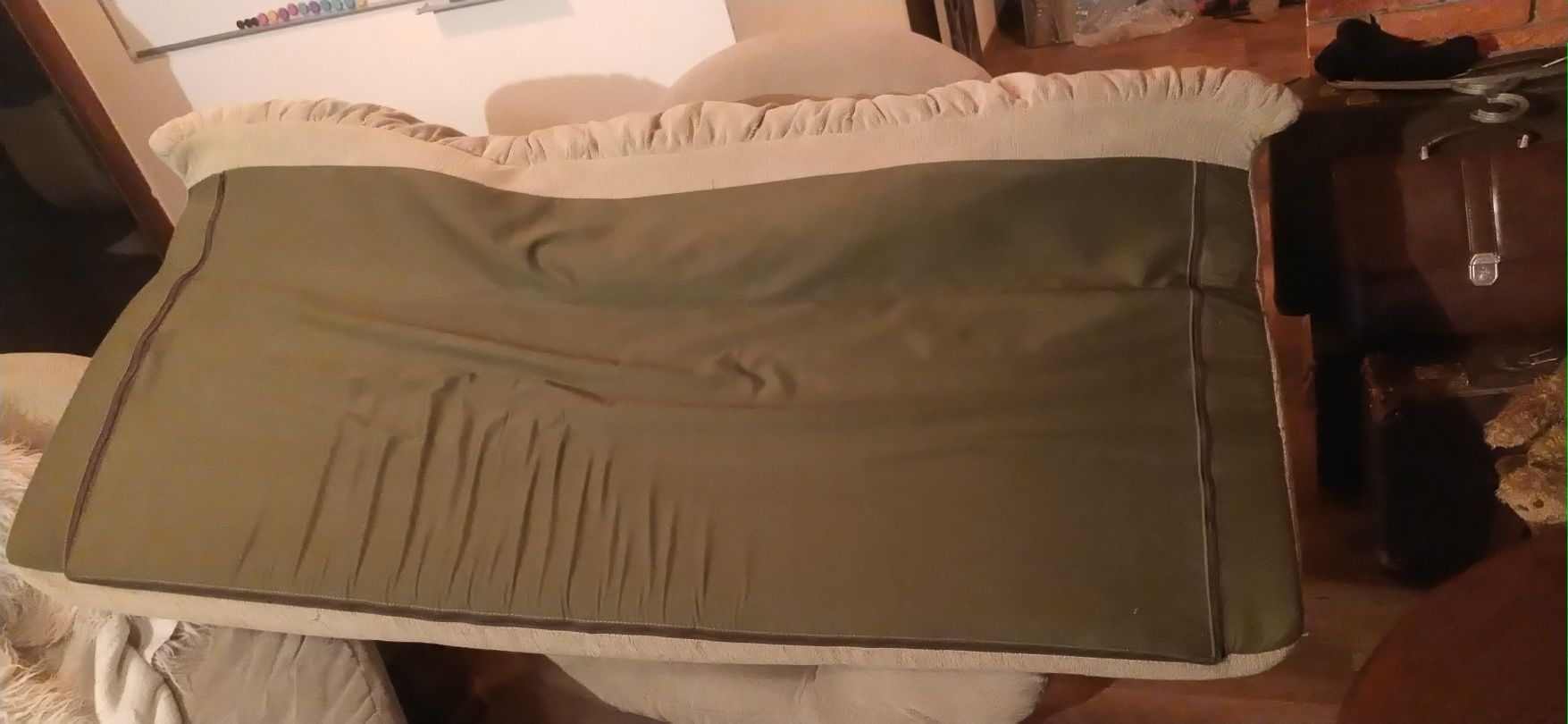 Zestaw wypoczynkowy dąb komplet fotele kanapa z funkcją spania sofa