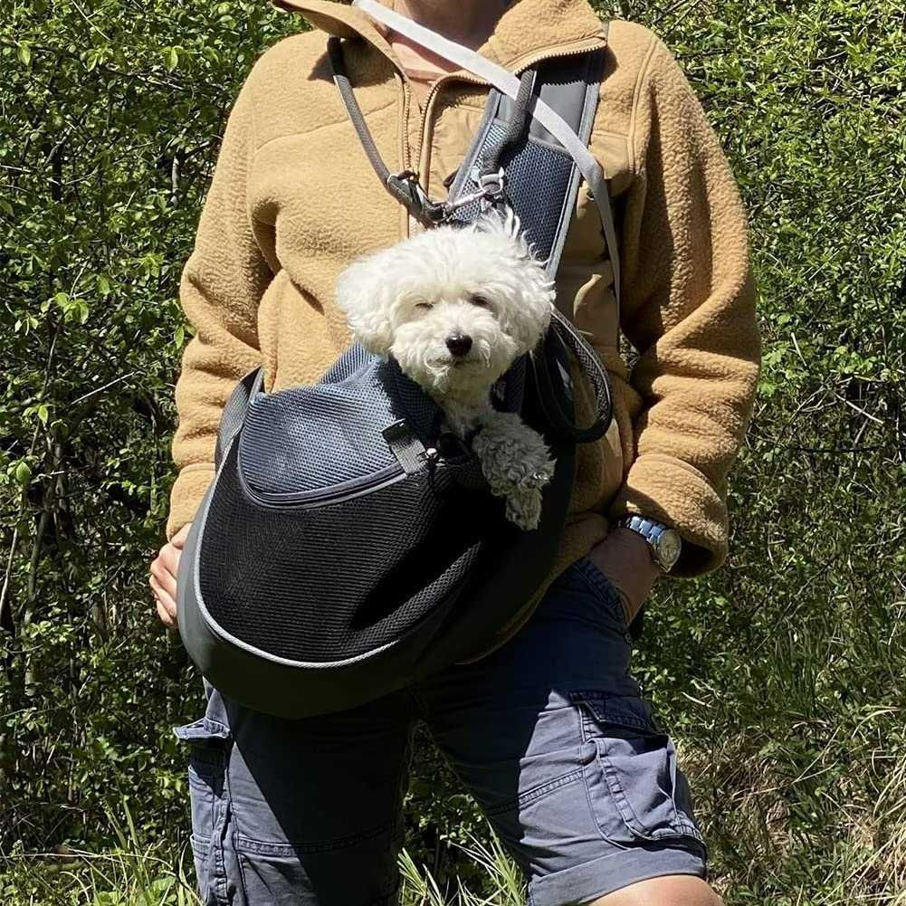 Bolsa de ombro tiracolo para animais de estimação (mãos livres)