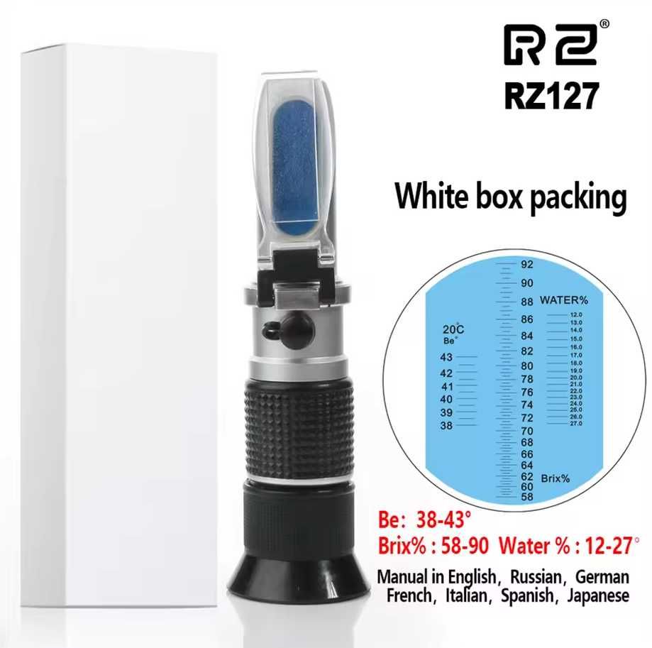Рефрактометр RZ127 ATC для меда плотность сахаристость влажность мёд