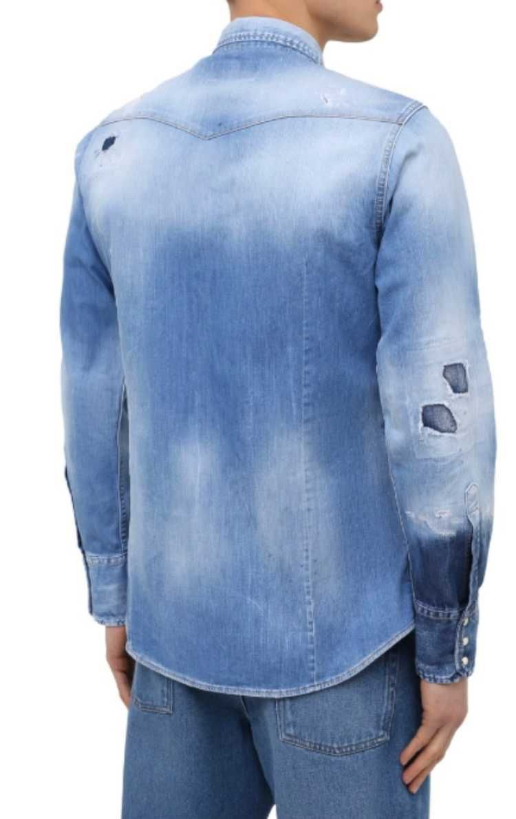 DSQUARED2 męska koszula D2 Denim jeans shirt oryginalna ITALY