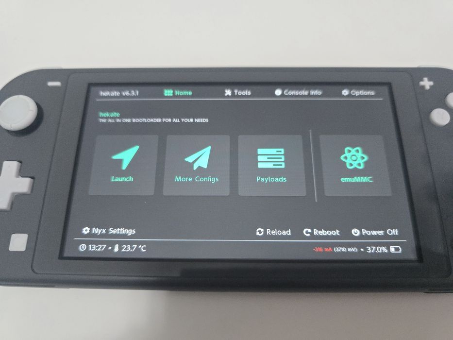 Nintendo Switch Lite chipada