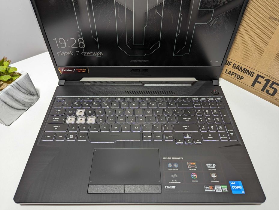 LAPTOP GAMINGOWY Asus TUF F15 NVidia GeForce RTX Intel Core komputer