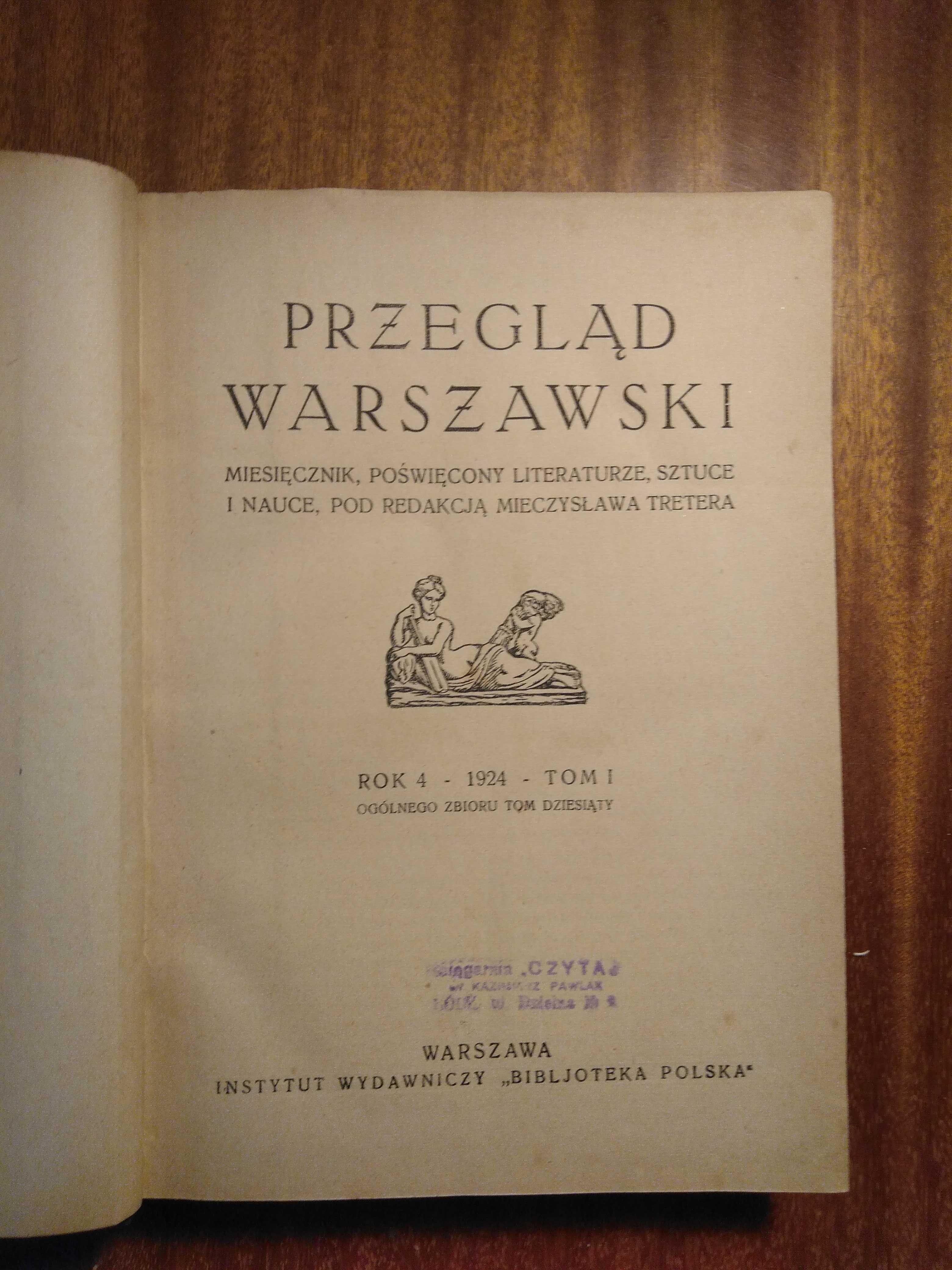 Przegląd Warszawski - Rok 4 - 1924 - Tom I