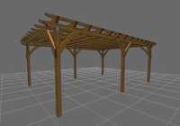 pergola drewniana 4000x6000 spec 100