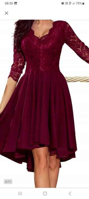 Sukienka z dłuższym tyłem