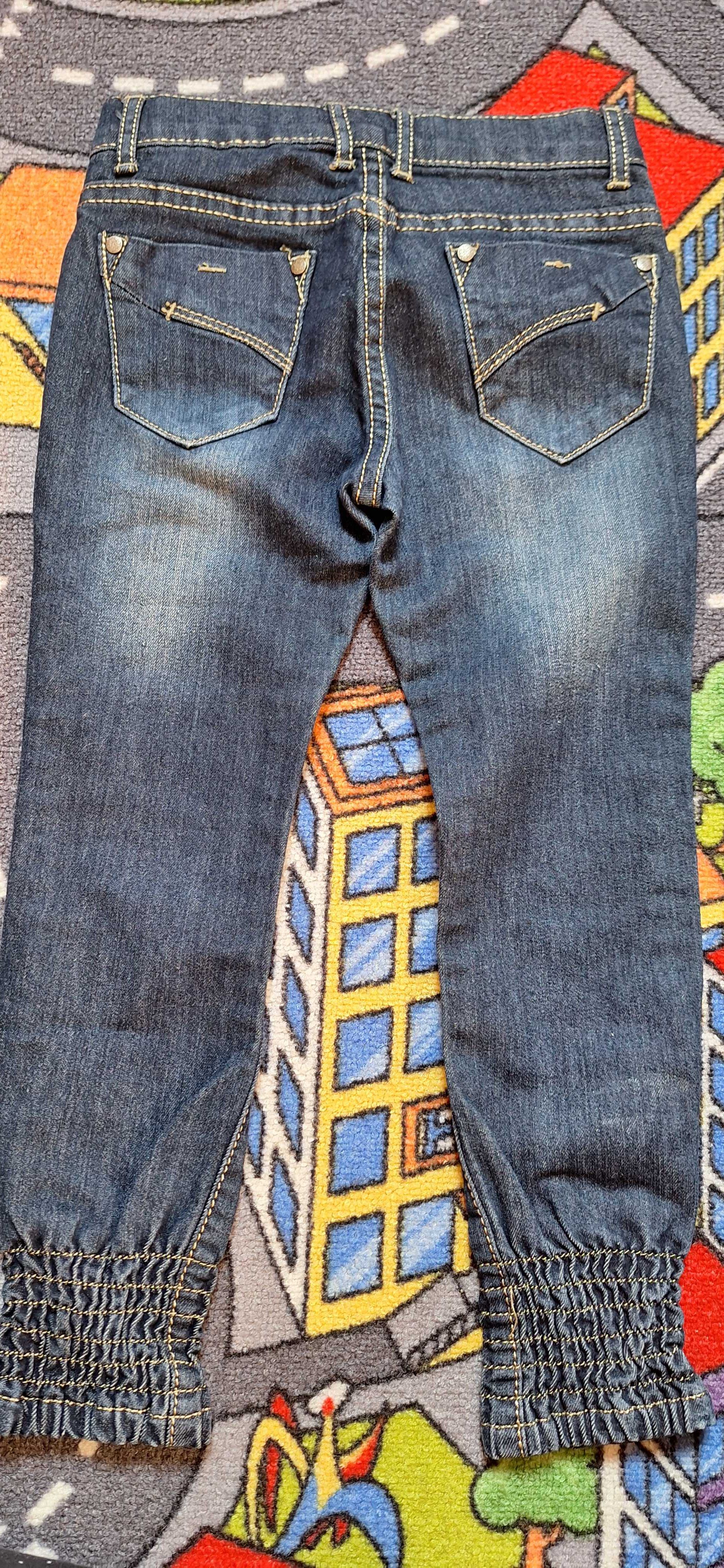 Spodnie 5-6l Makpl dziewczynka 110/116 jeans bawełna