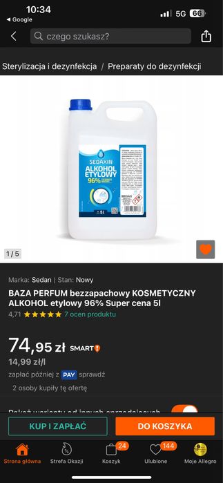 Alkohol etylowy baza do parfumy