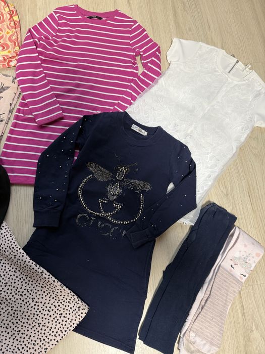 Пакет речей, одяг для дівчинки, сукні, штани, на 134 см