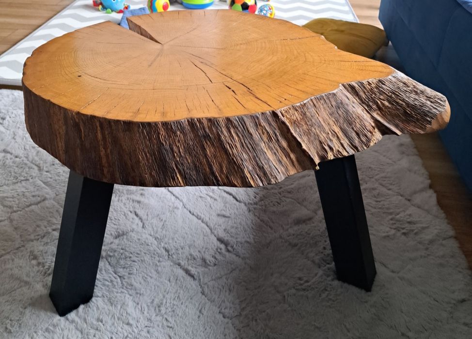 Stolik kawowy plaster dębu