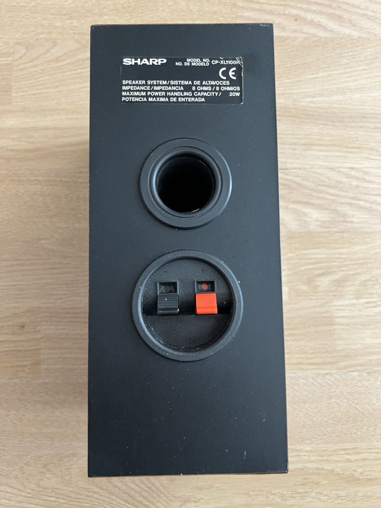 Sharp Speakers Bookshelf Black CP-XL1100H Hifi Compact 20w 8 Ohms