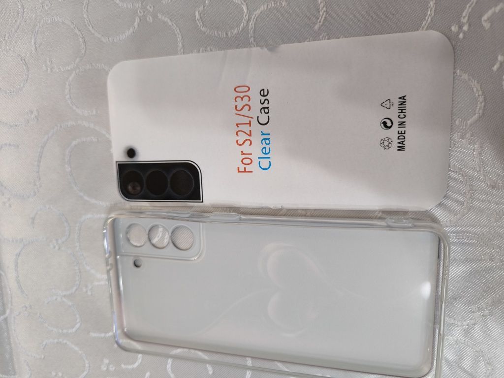 Etui plecki Samsung S 21 czarno różowe