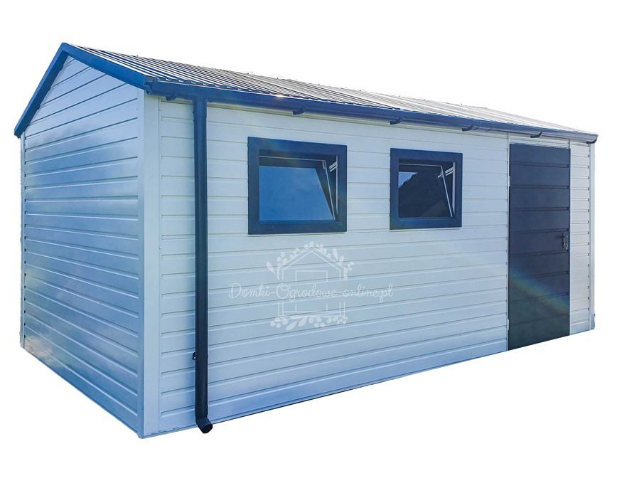 Schowek Domek Ogrodowy 4x5m Drzwi 2x Rynny  Dach dwuspadowy ID650