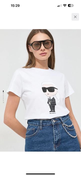 Футболка Karl Lagerfeld Оригинал. Хлопковая футболка Карл Лагерфельд S