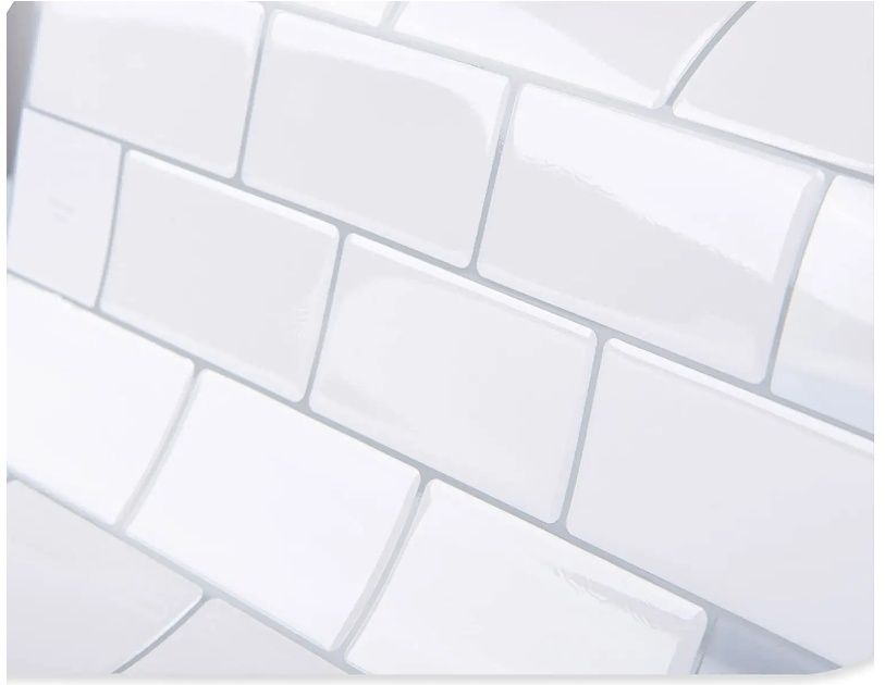 Płytki Na Ścianę Samoprzylepne Ścienne Biała Ciegiełka Tapeta