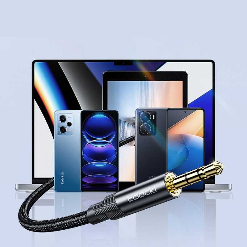 Przedłużacz Jacka 2 m Kabel Audio Jack 3,5 mm - Toocki Audio Aux Hi-Fi