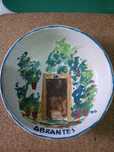 ABRANTES - lembrança (cerâmica) pintada "à mão", assinada