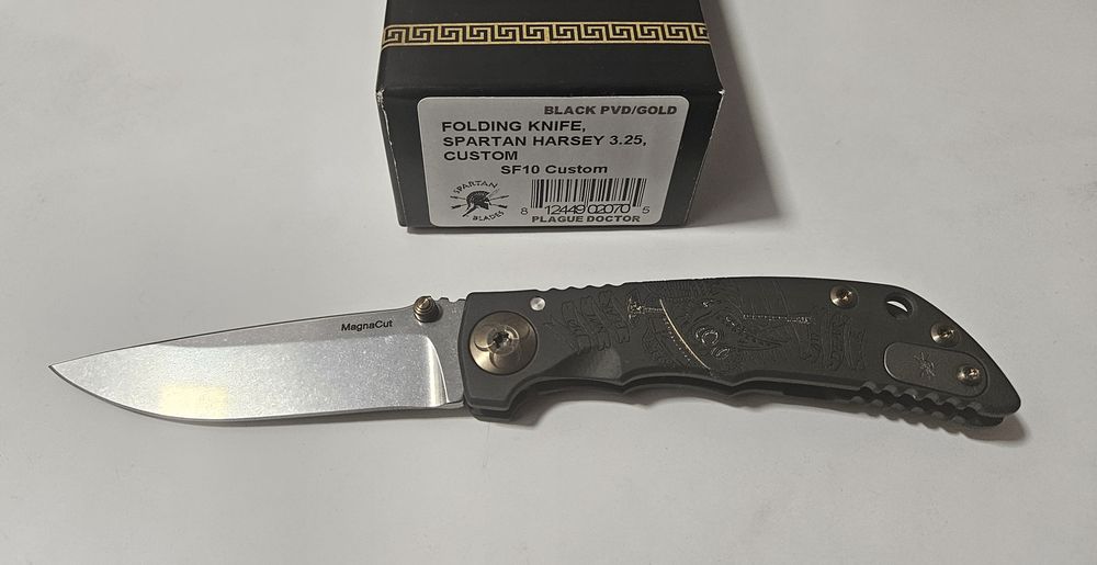 Nóż składany Spartan Harsey Folder Plague Doctor Black/Bronze