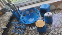 Conjunto de Utensílios de Cozinha Azul – Completo e em Ótimo Estado!