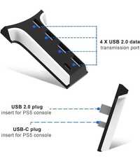 5 Port USB Hub dla konsoli Ps5 Adapter dla PS5