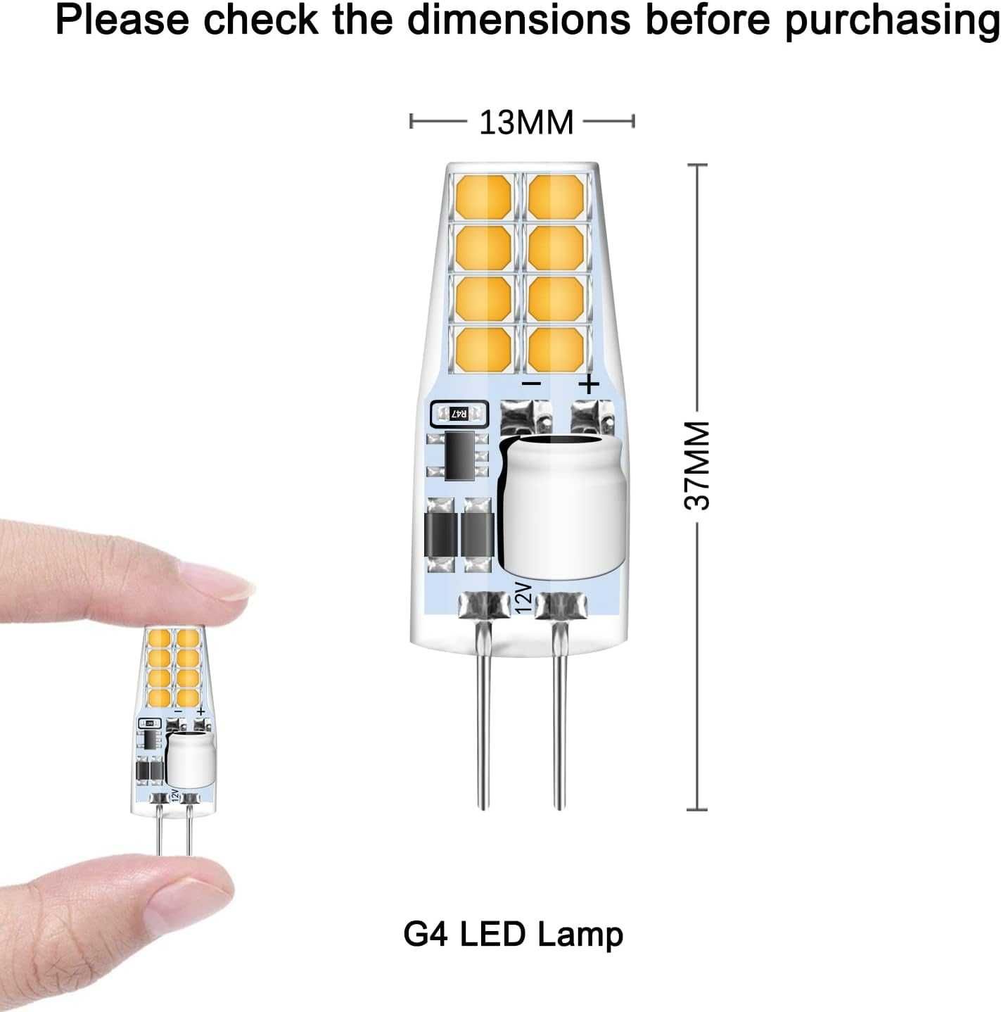 Nowe żarówki LED G4 / 3W / 12V / ciepła biel / 10 sztuk !1068!