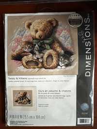 Набір для вишивання Dimensions 35236  Teddy and Kittens