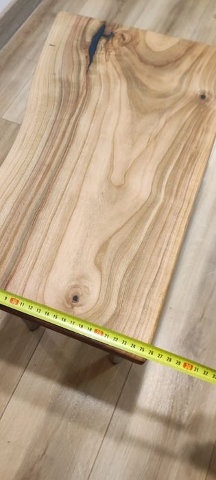 Stolik kawowy drewniany trześniowy olejowany blat