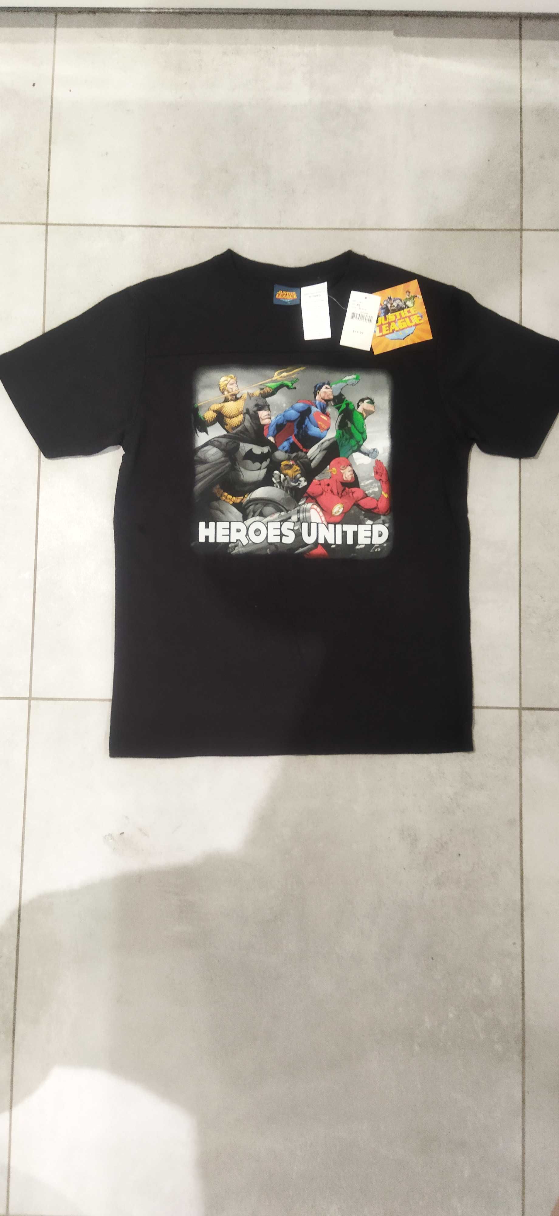 T-shirt nowy, Liga Sprawiedliwości DC Comics oryg. z USA rozm. 146 cm