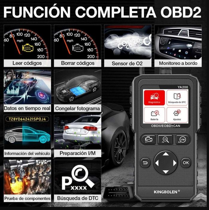 (novo) Ferramenta de diagnóstico scanner YA200 OBD2