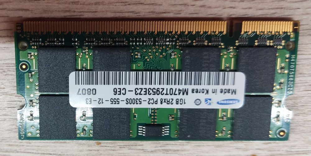 DDR2 SAMSUNG 1GB 2Rx8 PC2-5300S-555-12-E3