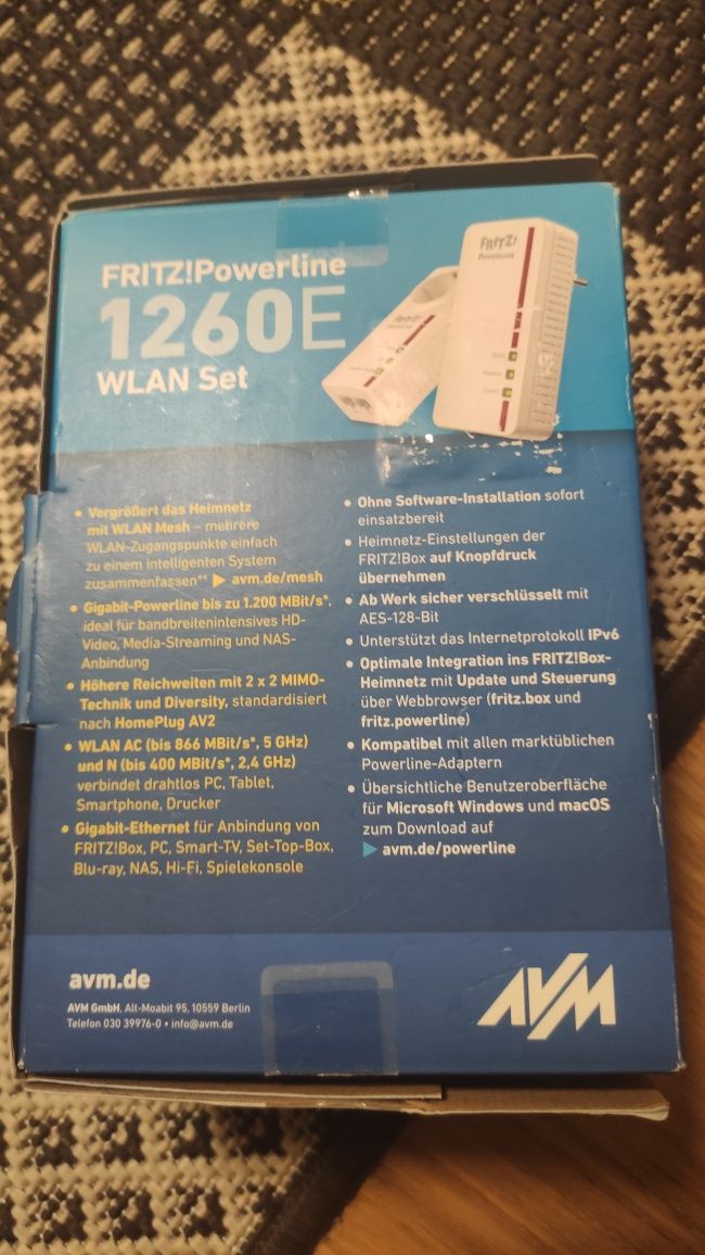 Мережевий адаптер FRITZ! Powerline 1260E