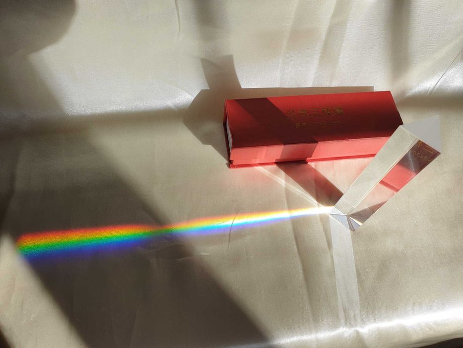 Prisma refractário de 15 cm em cristal com estojo