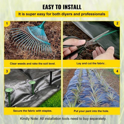 protetor de ervas daninhas para cobertura de solo tecido  5 onças